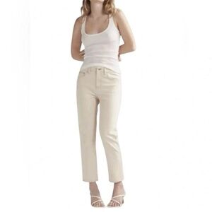 Thakoon Classic Cropped Jean in Ivory. Sz 2